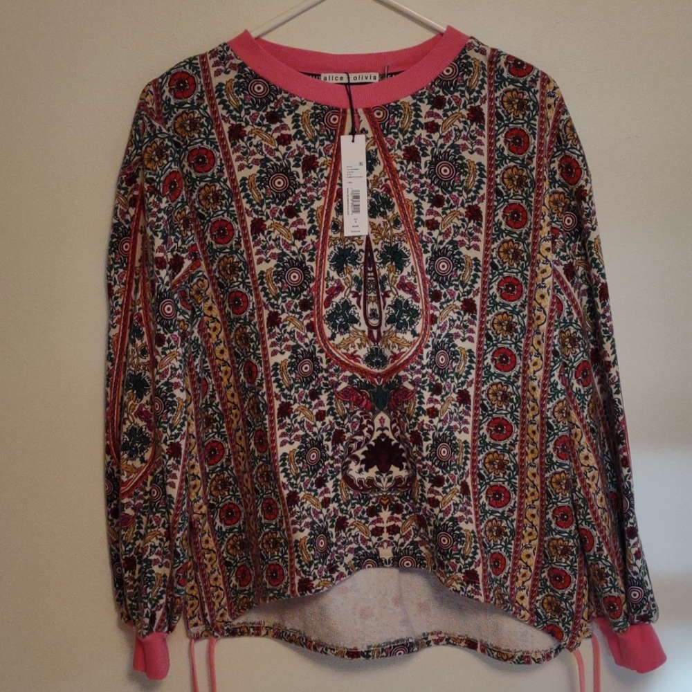 Alice and Olivia flower pot sweatshirt Small